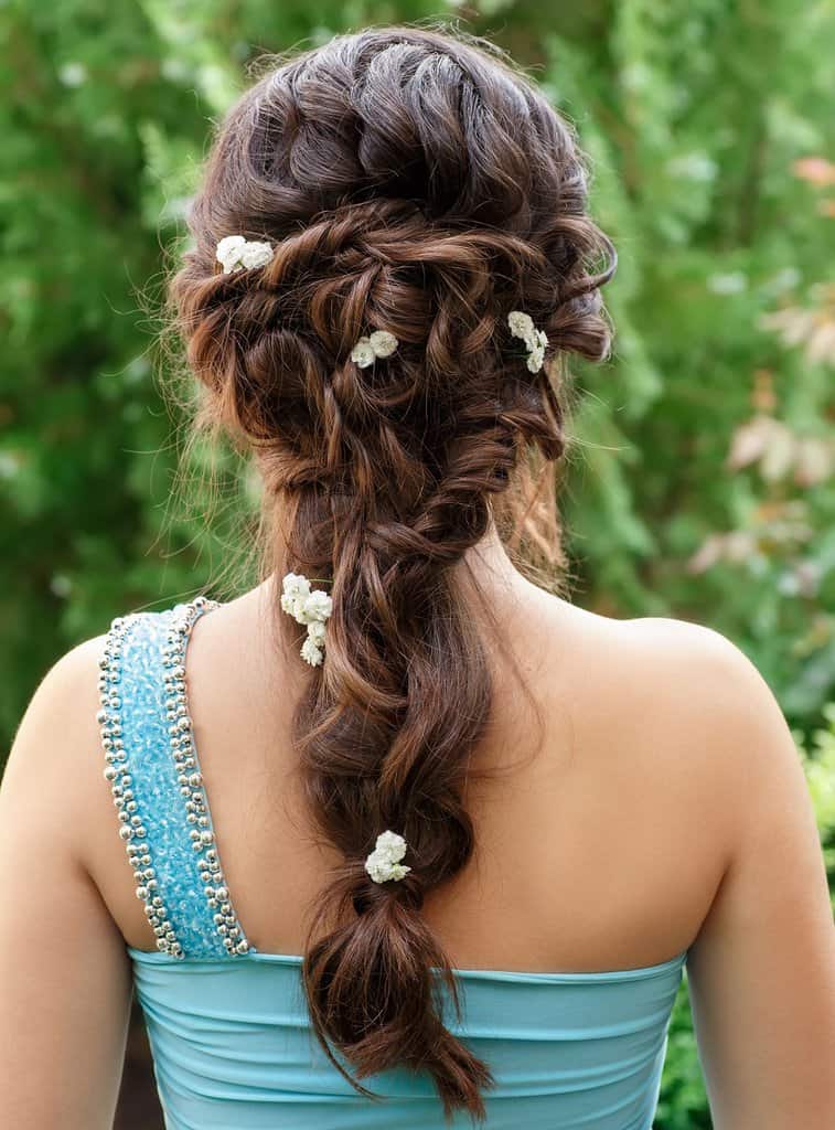bridesmaid wedding hairstyle for long hair