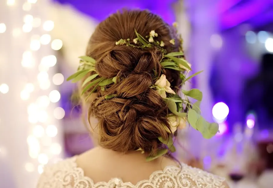 bridesmaid wedding updo for long hair