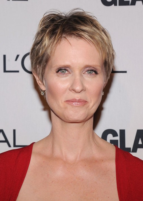 cynthia-nixon-layered-short-pixie-cut