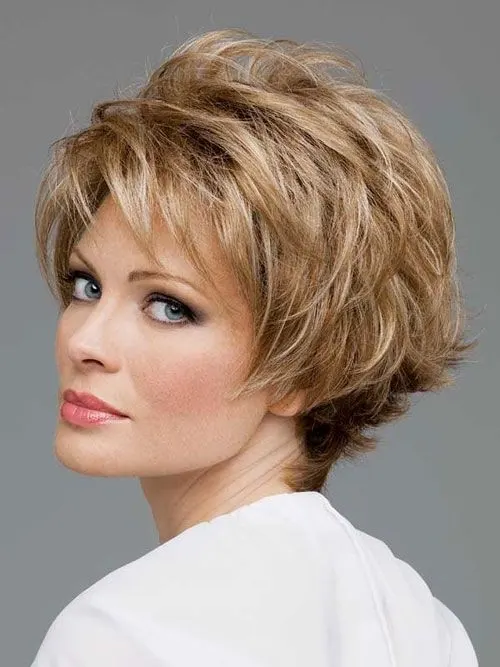 short-layered-hairstyle-for-women-over-50