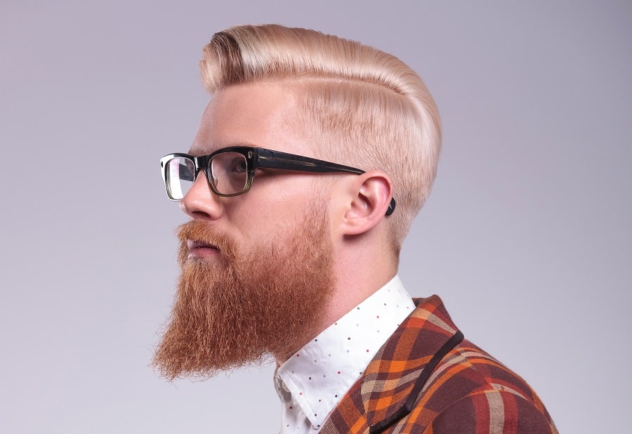 blonde guy with formal hairstyle