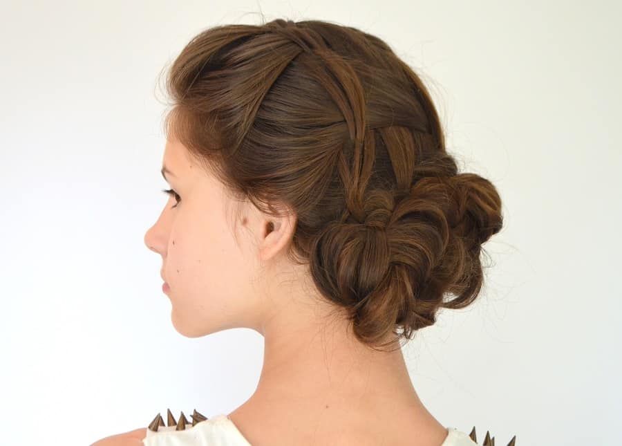 medium updo hairstyle for wedding