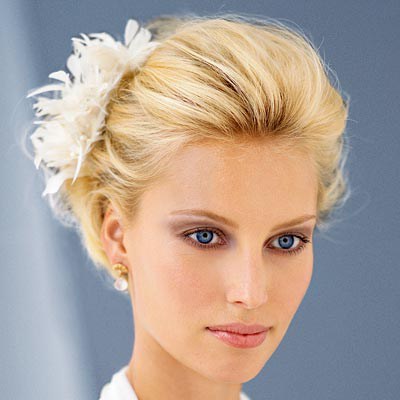 Short Updo With Flowers