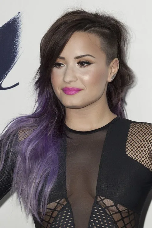 Purple Ombre Undercut with Waves