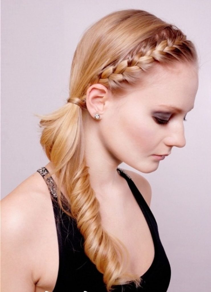 Side Braided Ponytail Hairstyle