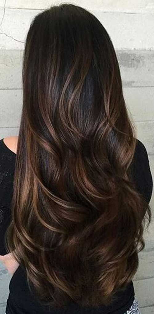 Long Layered Hair with Highlights