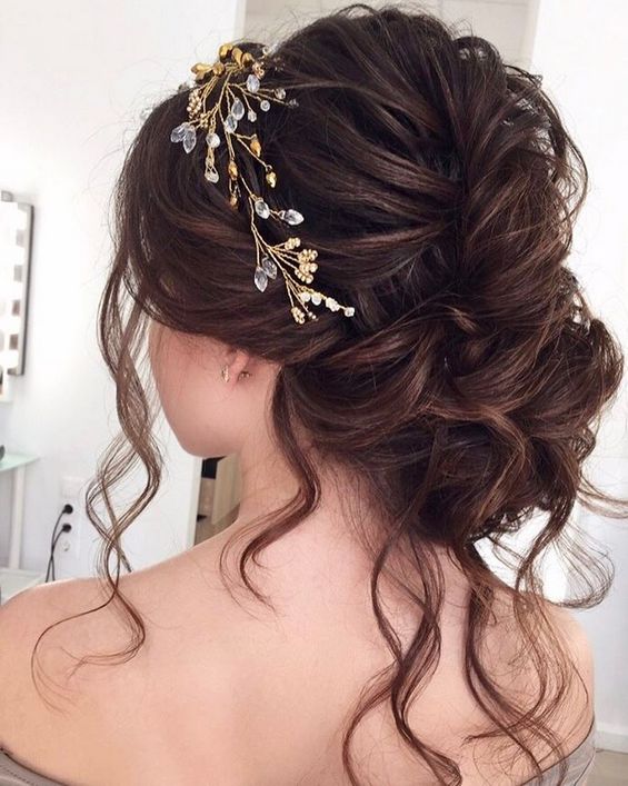 Loose Updo with Accessories