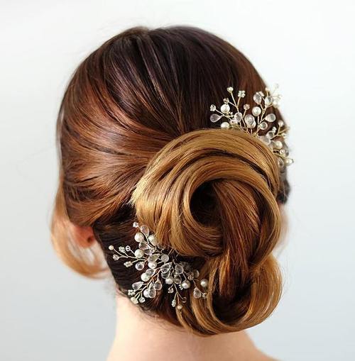 Twisted Bridal Updo with Hair Pieces