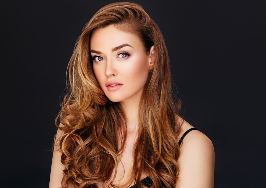 long layered light brown hairstyle