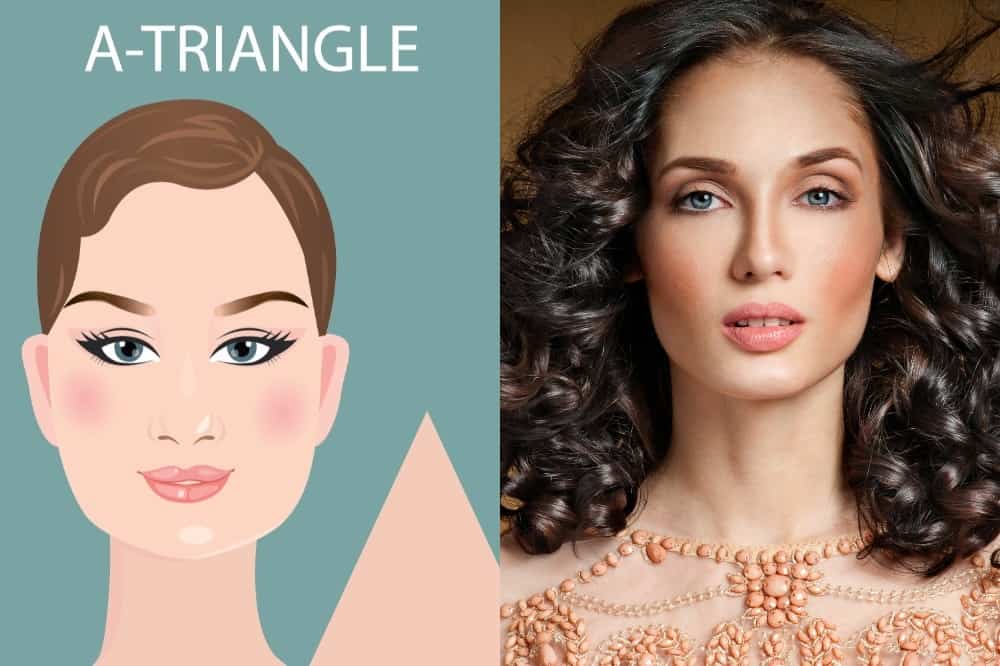 medium curls for A-Triangle face shapes