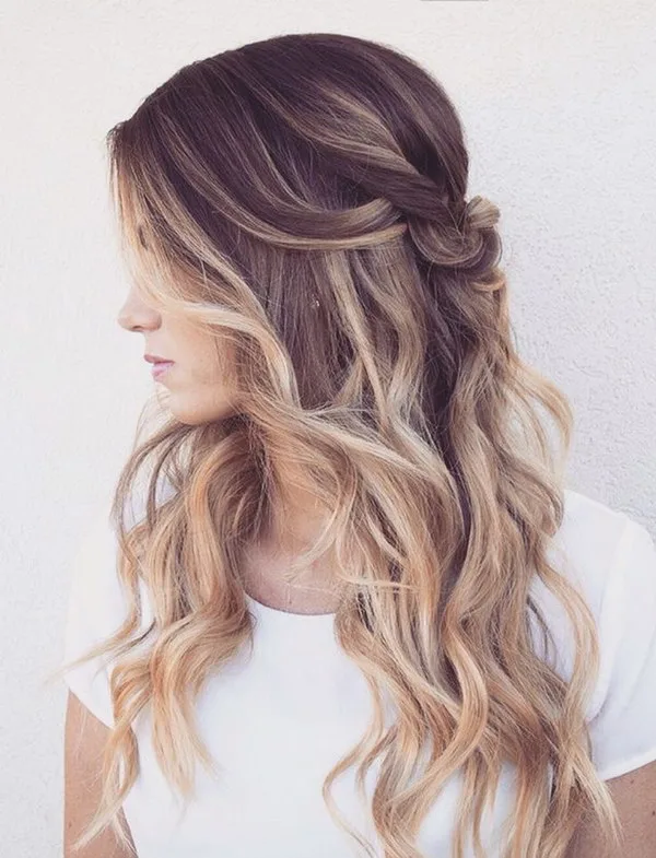 Brunette Hair with Blonde Highlights