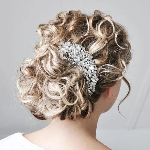 Bronde Curly Updo