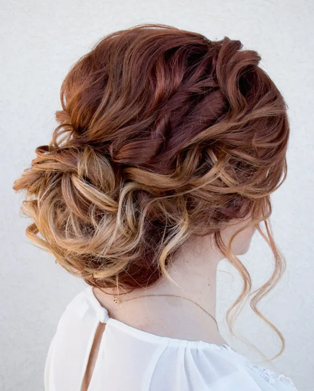 Curly Low Updo