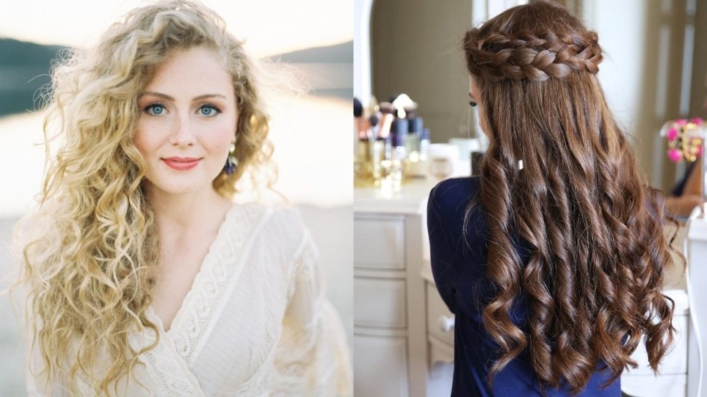 curly wedding hair 2019