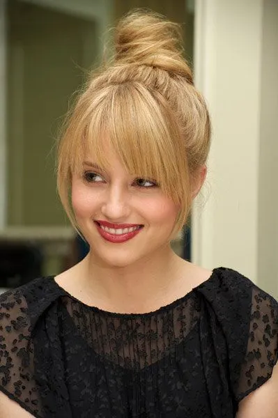 Top Knot with bangs