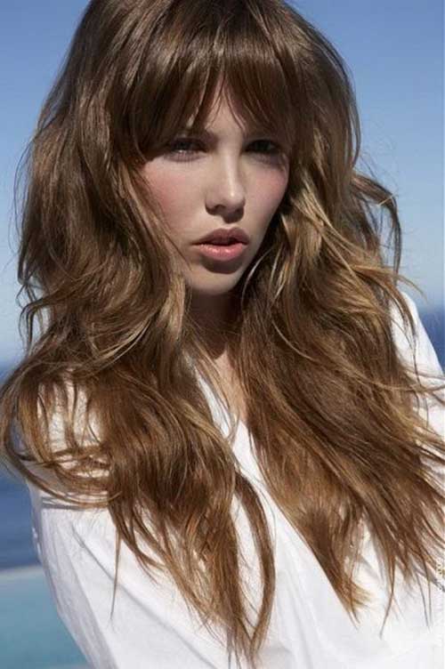 Long Haircut with Rounded Fringe