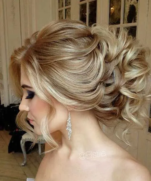Messy Updo with Loose Curls