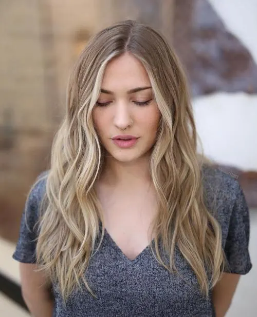 Middle Parted Beachy Waves