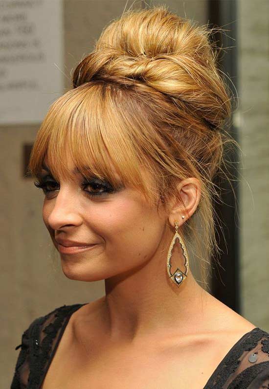 Nicole Richie Updo with Fringe