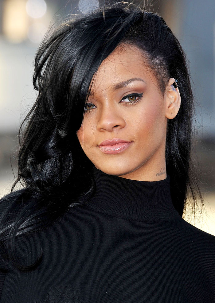 Side Swept Black Hairstyle