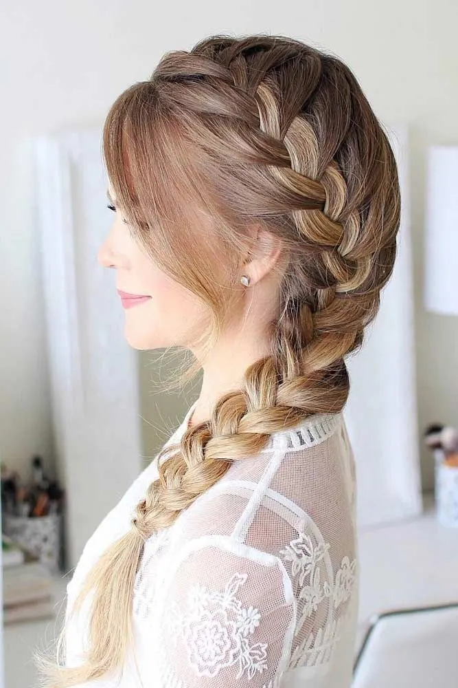 Side French Braided Hairstyle