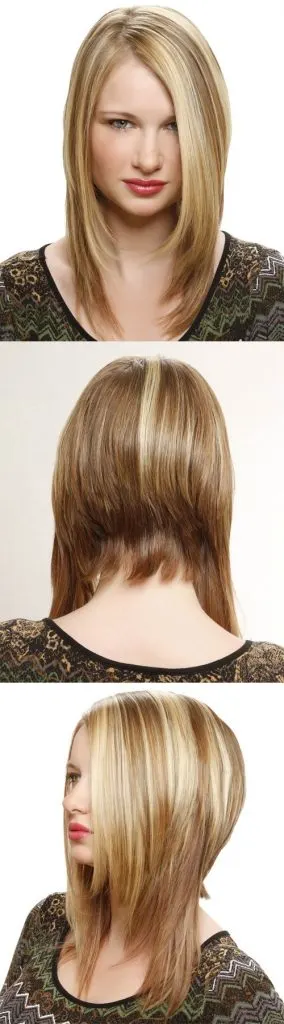 Side Parted Medium Blonde Straight Hairstyle