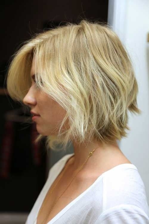 Shaggy Blonde Bob with Layers