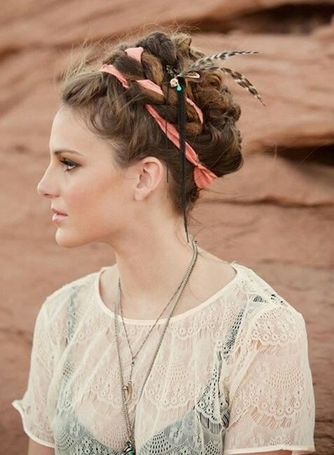 Messy Bohemian Updo Hairstyle