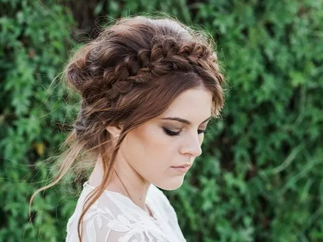 Messy Crown Braided Updo