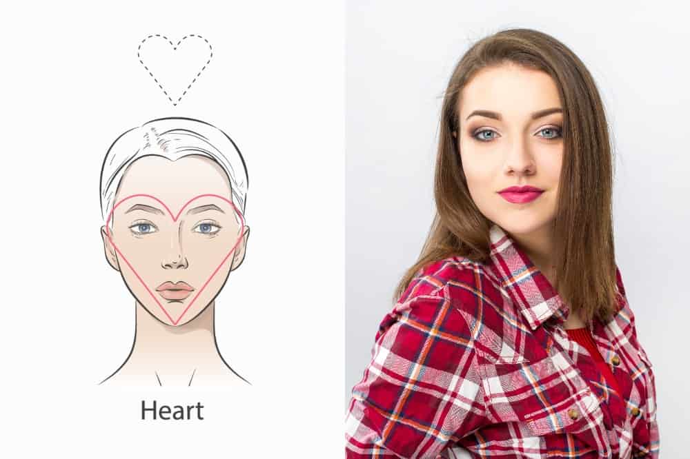 Medium Length Straight Hairstyle for Heart-Shaped Face