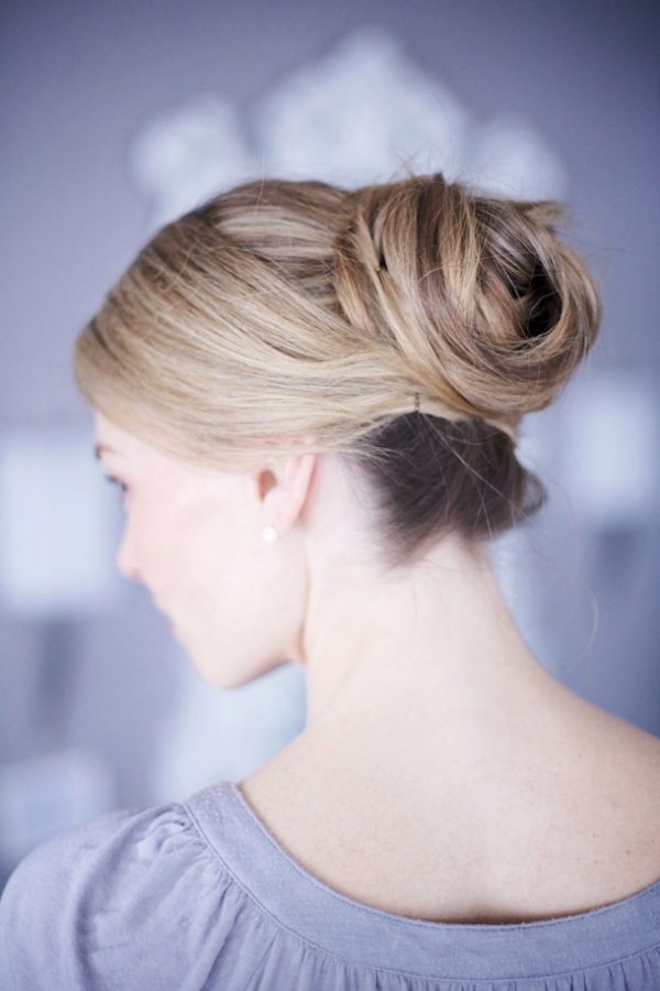 Homecoming Hairstyle with Wrapped Bun