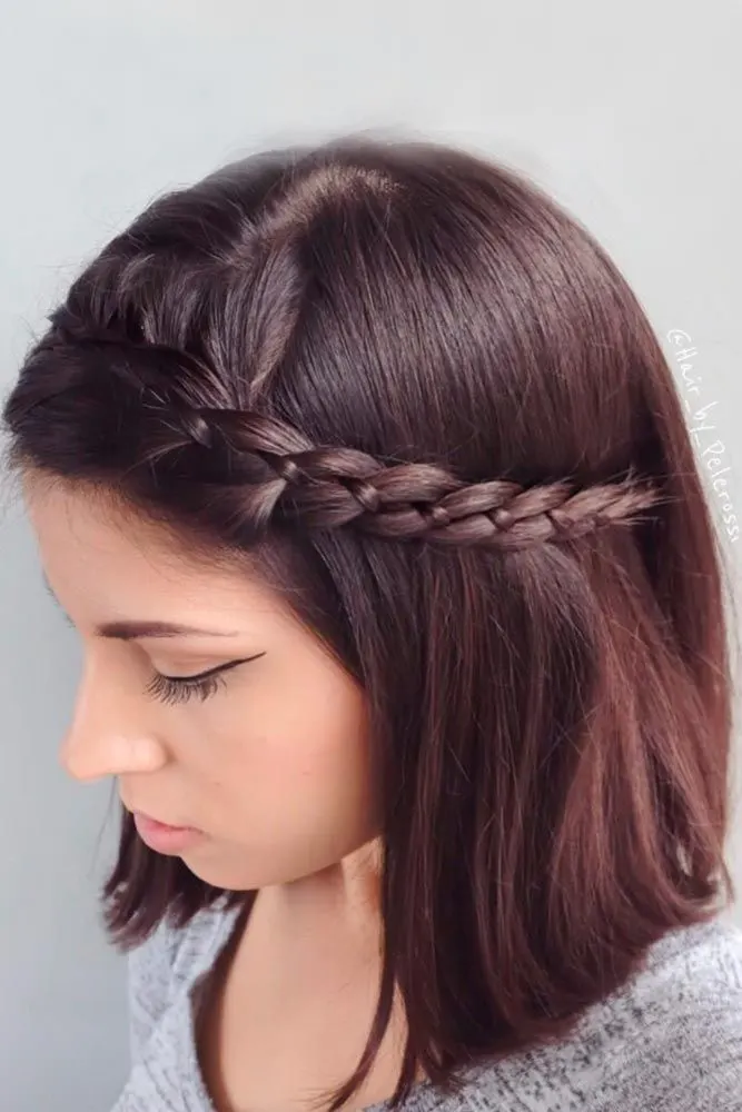 Shoulder Length Hair with Side Braid