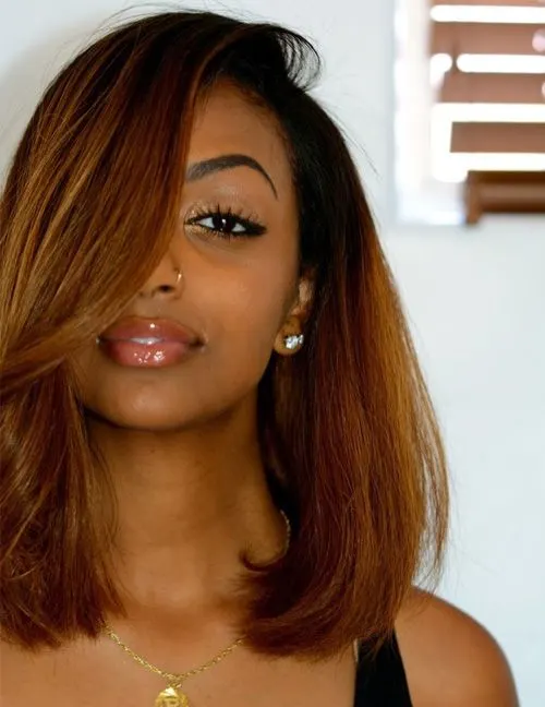 Side Swept Hairstyle for African American Hair