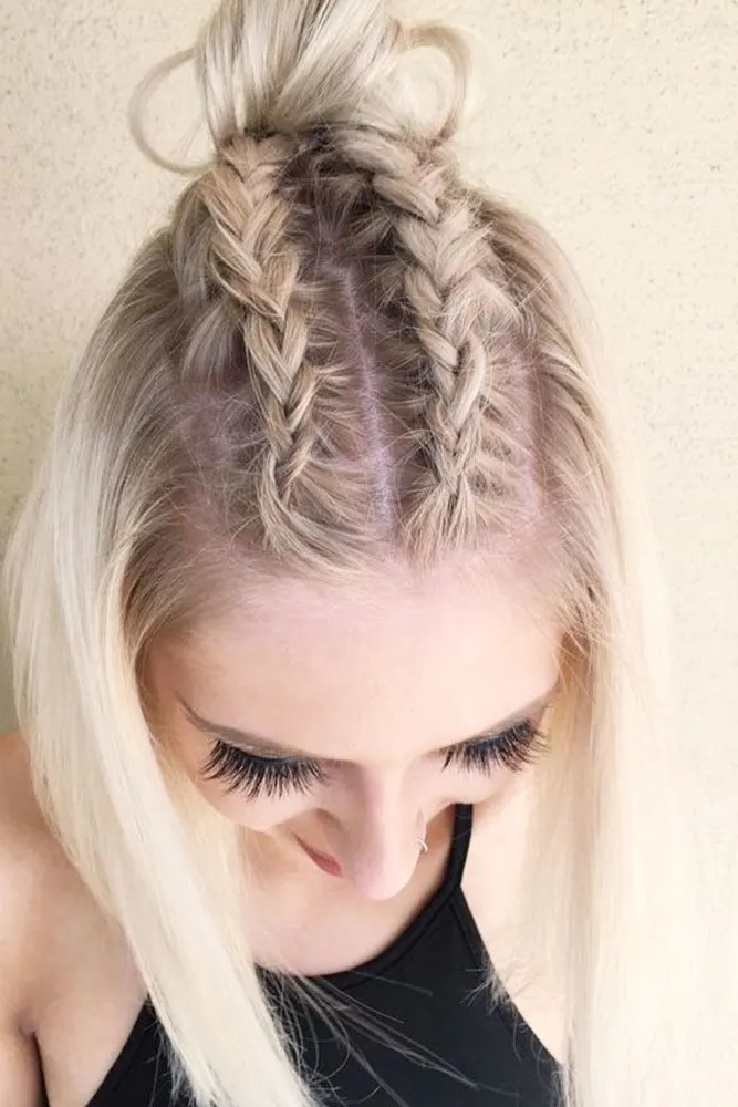 Double Braids for Short Hair