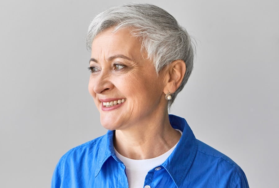 short grey pixie cut for women over 50