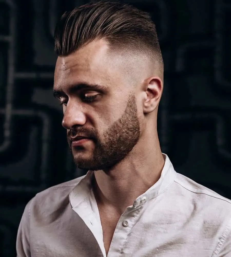 uppercut hairstyle with high fade