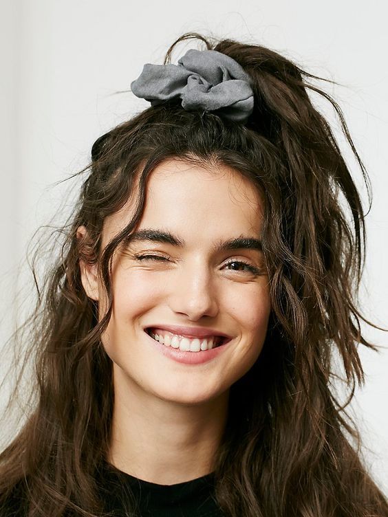 Wavy Hair with Scrunchies