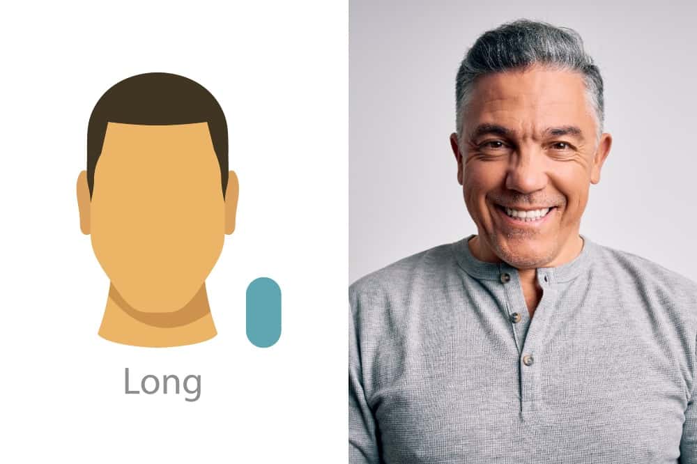 Older Men's Hairstyle for Long Faces