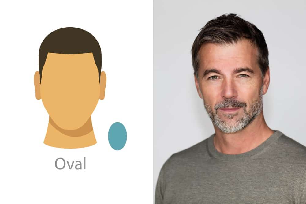 Older Men's Hairstyle for Oval Faces
