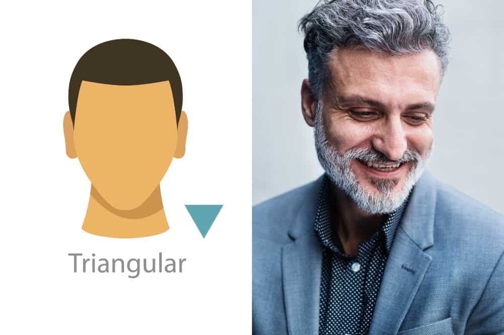 Older Men's Hairstyle for Triangular Faces