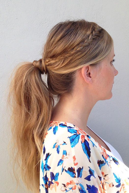 Ponytail with Accent Braids