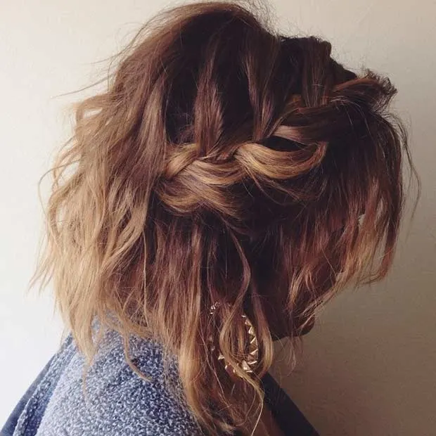 Loose and Messy Braided Hairstyle