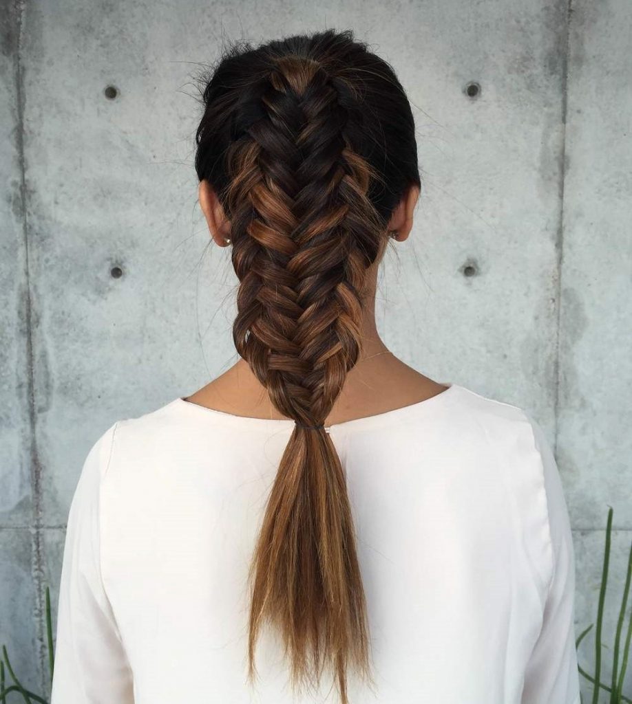 Fishtail Ponytail Hairstyle
