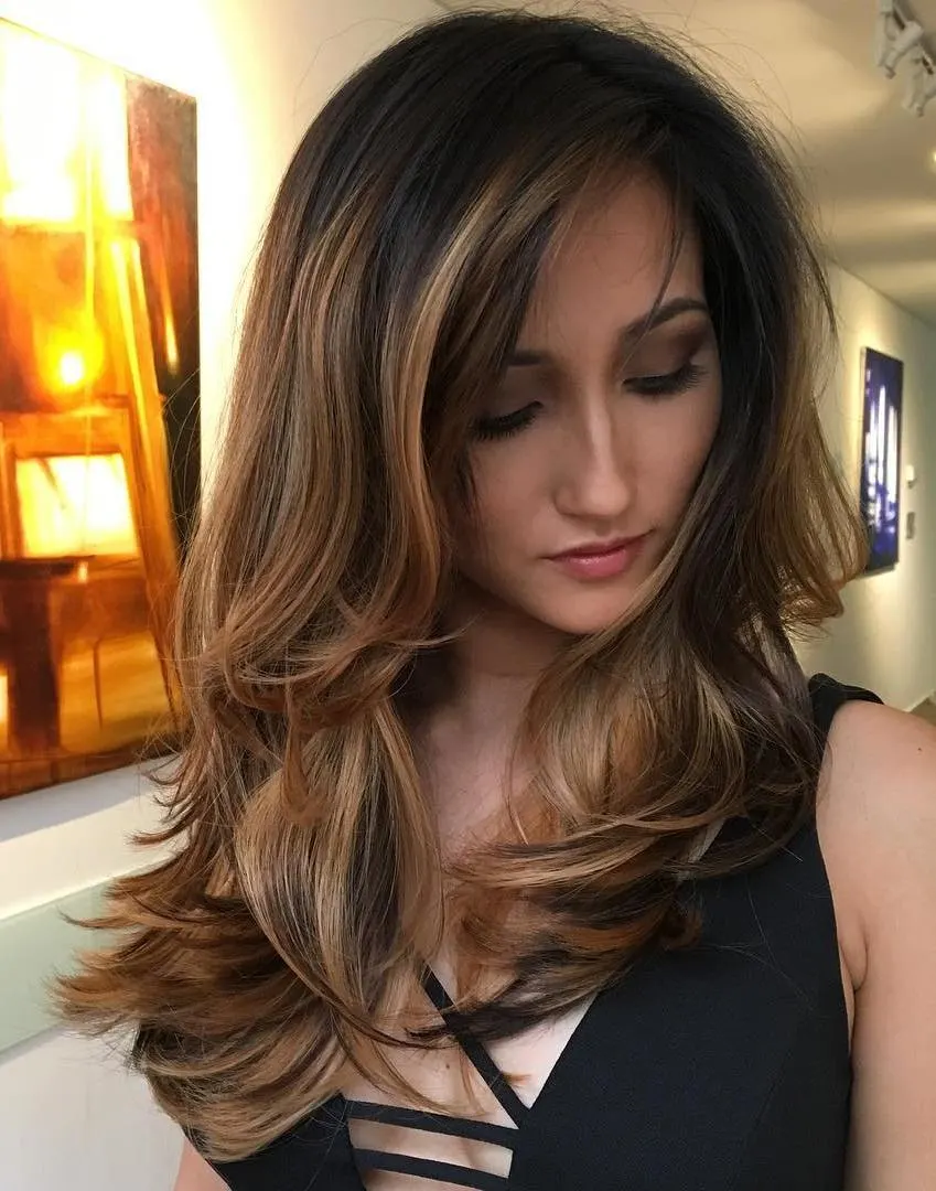 Long Layered Brunette Hairstyle