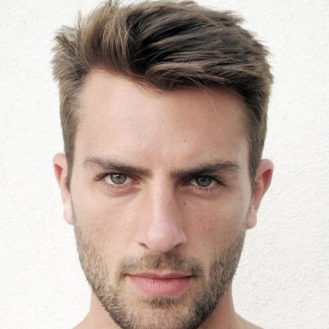 mens hairstyles round face widows peak