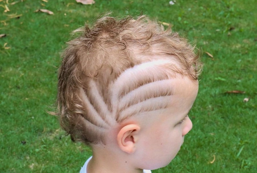 mohawk with design for toddler boy