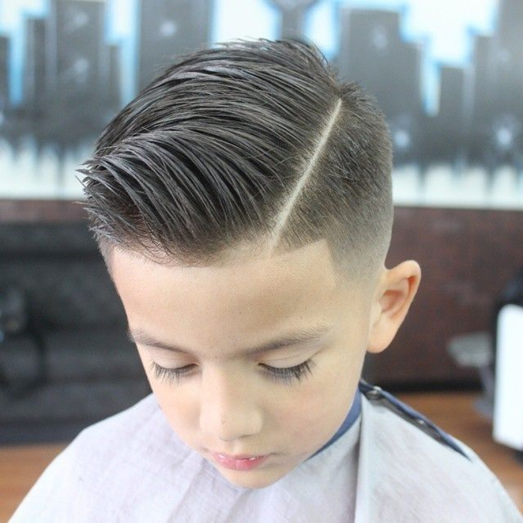 Hard part hair cut for little boys | Jodie