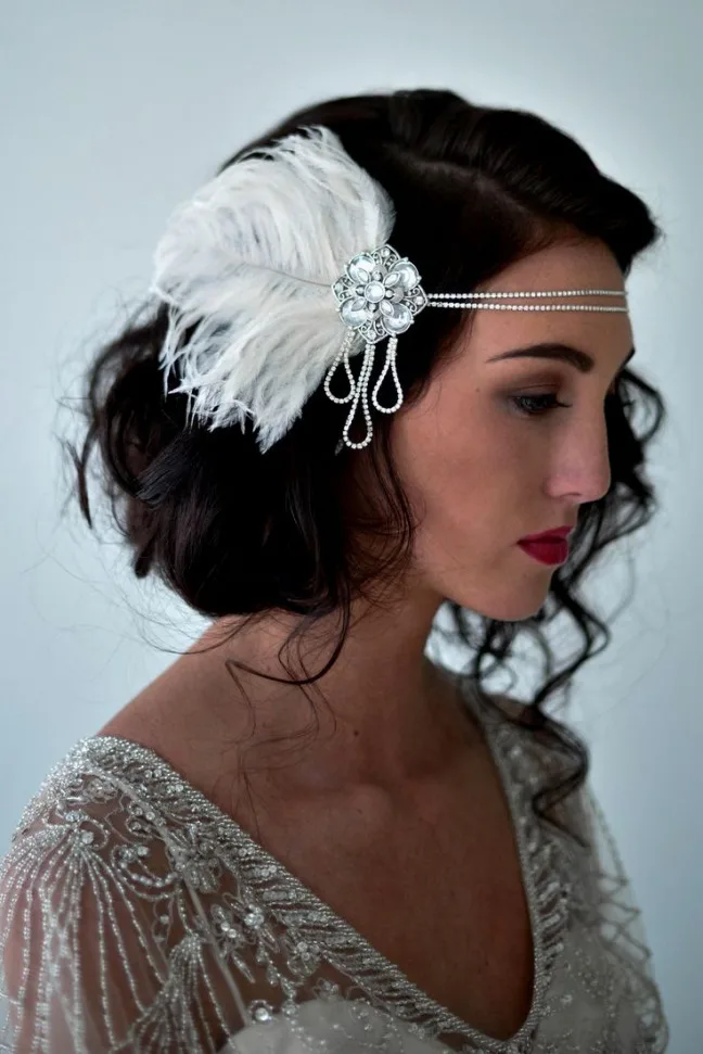 Hairstyle with Feathered Headband