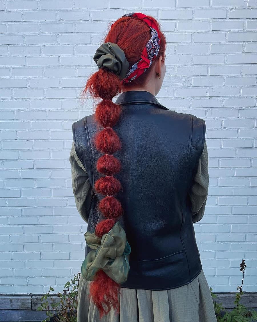 fall hairstyle ideas with long red hair