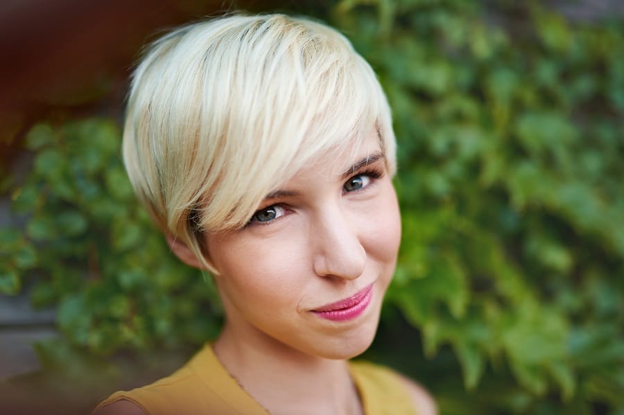 blonde pixie cut for girls